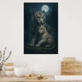 White Tiger – Guardian of Light – ManJiangHong Art Poster (Küche)