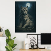 White Tiger – Guardian of Light – ManJiangHong Art Poster (Heimbüro)
