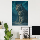 White Tiger – Guardian of Light – ManJiangHong Art Poster (Heimbüro)