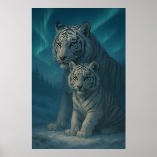 White Tiger – Guardian of Light – ManJiangHong Art Poster (Vorne)