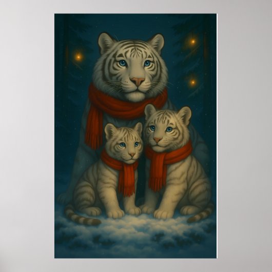 White Tiger – Guardian of Light – ManJiangHong Art Poster (Vorne)