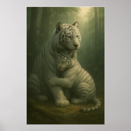 White Tiger – Guardian of Light – ManJiangHong Art Poster (Vorne)