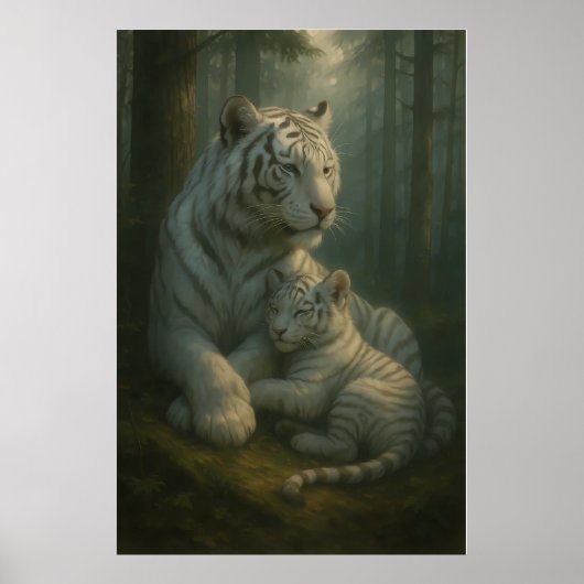 White Tiger – Guardian of Light – ManJiangHong Art Poster (Vorne)