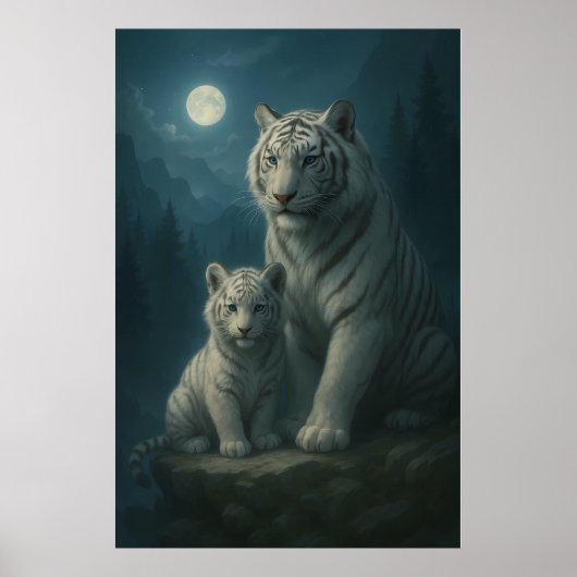 White Tiger – Guardian of Light – ManJiangHong Art Poster (Vorne)