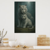 White Tiger – Guardian of Light – ManJiangHong Art Poster (Küche)