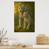 White Tiger – Guardian of Light – ManJiangHong Art Poster (Küche)