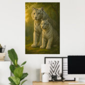White Tiger – Guardian of Light – ManJiangHong Art Poster (Heimbüro)