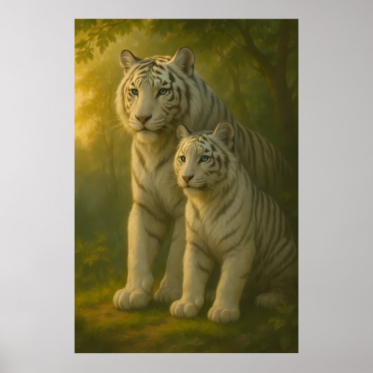 White Tiger – Guardian of Light – ManJiangHong Art Poster (Vorne)