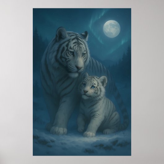 White Tiger – Guardian of Light – ManJiangHong Art Poster (Vorne)