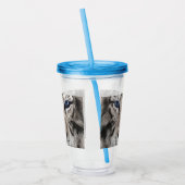 White Tiger Head  Acryltrinkbecher (Links)