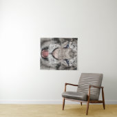 White Tiger Head Wandteppich (Beispiel (Horizontal))