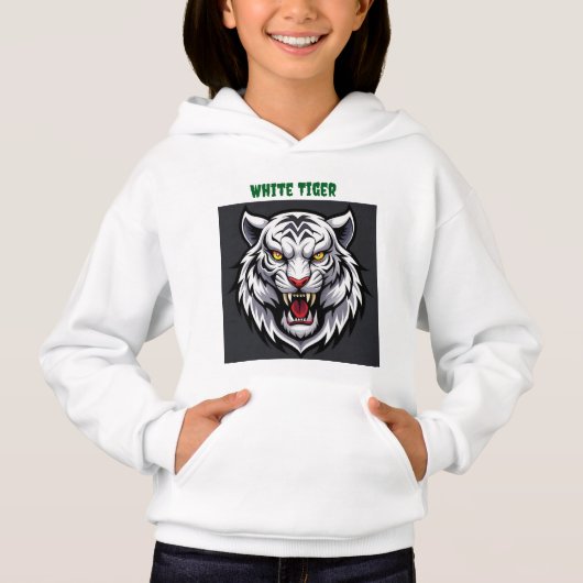 White Tiger Hoodie (Vorderseite)