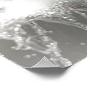 White Tiger in Bathtub Art Print Maximalist Decor Poster (Ecke)