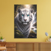 White Tiger in Motion – ManJiangHong Art Series Leinwanddruck (Insitu (Wohnzimmer))