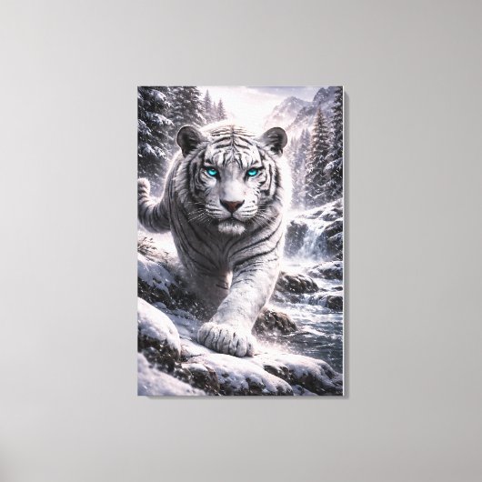 White Tiger in Motion – ManJiangHong Art Series Leinwanddruck (Vorderseite)