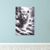 White Tiger in Motion – ManJiangHong Art Series Leinwanddruck (Insitu (Holzboden))