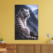 White Tiger in Motion – ManJiangHong Art Series Leinwanddruck (Insitu (Wohnzimmer))