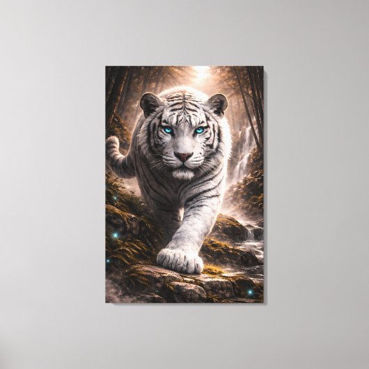 White Tiger in Motion – ManJiangHong Art Series Leinwanddruck (Vorderseite)
