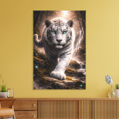 White Tiger in Motion – ManJiangHong Art Series Leinwanddruck (Insitu (Wohnzimmer))
