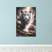 White Tiger in Motion – ManJiangHong Art Series Leinwanddruck (Insitu (Holzboden))