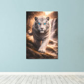 White Tiger in Motion – ManJiangHong Art Series Leinwanddruck (Insitu (Holzboden))