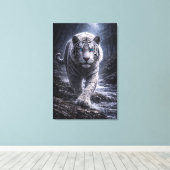White Tiger in Motion – ManJiangHong Art Series Leinwanddruck (Insitu (Holzboden))