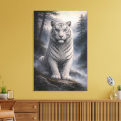 White Tiger in Motion – ManJiangHong Art Series Leinwanddruck (Insitu (Wohnzimmer))