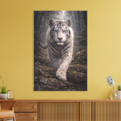 White Tiger in Motion – ManJiangHong Art Series Leinwanddruck (Insitu (Wohnzimmer))