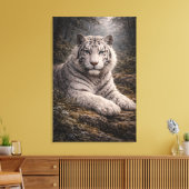 White Tiger in Motion – ManJiangHong Art Series Leinwanddruck (Insitu (Wohnzimmer))