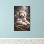 White Tiger in Motion – ManJiangHong Art Series Leinwanddruck (Insitu (Holzboden))