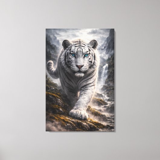 White Tiger in Motion – ManJiangHong Art Series Leinwanddruck (Vorderseite)