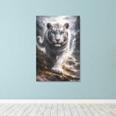 White Tiger in Motion – ManJiangHong Art Series Leinwanddruck (Insitu (Holzboden))