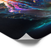 White Tiger Jellyfish Poster (Ecke)