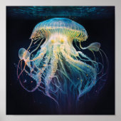 White Tiger Jellyfish Poster (Vorne)