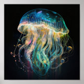 White Tiger Jellyfish Poster (Vorne)
