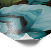 White Tiger Jungle Flora Fotodruck (Ecke)