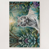 White Tiger Jungle Flora Puzzle (Vertikal)