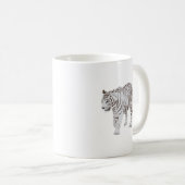 White Tiger Kaffeetasse (VorderseiteRechts)