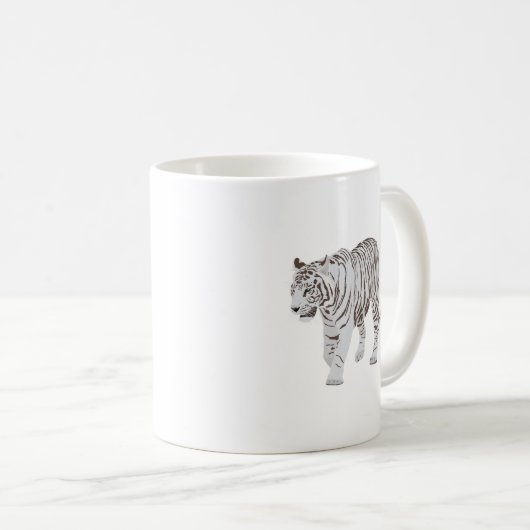 White Tiger Kaffeetasse (VorderseiteRechts)