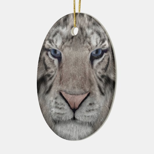 White Tiger Keramik Ornament (Links)