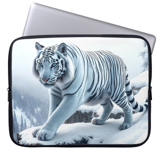 White Tiger Laptop Sleeve Case (Vorderseite)