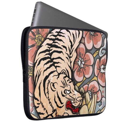 White Tiger Laptopschutzhülle (Vorne Rechts)