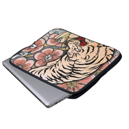 White Tiger Laptopschutzhülle (Vorne Knopf)