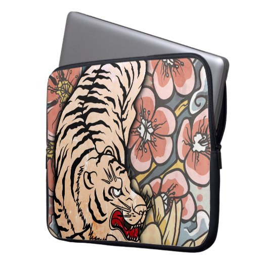 White Tiger Laptopschutzhülle (Vorderseite Links)