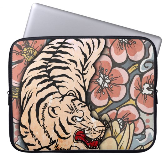 White Tiger Laptopschutzhülle (Vorderseite)