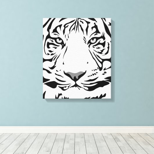 White Tiger Leinwanddruck (Insitu (Holzboden))