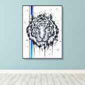 White Tiger Leinwanddruck (Insitu (Holzboden))