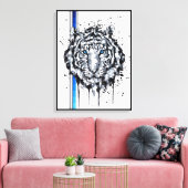 White Tiger Leinwanddruck (Insitu (Wohnzimmer))