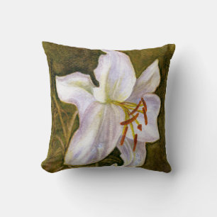 White Tiger Lily Blossom Kissen
