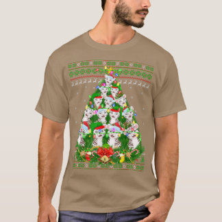 White Tiger Lover Xmas Licht Ugi White Tiger Chri T-Shirt